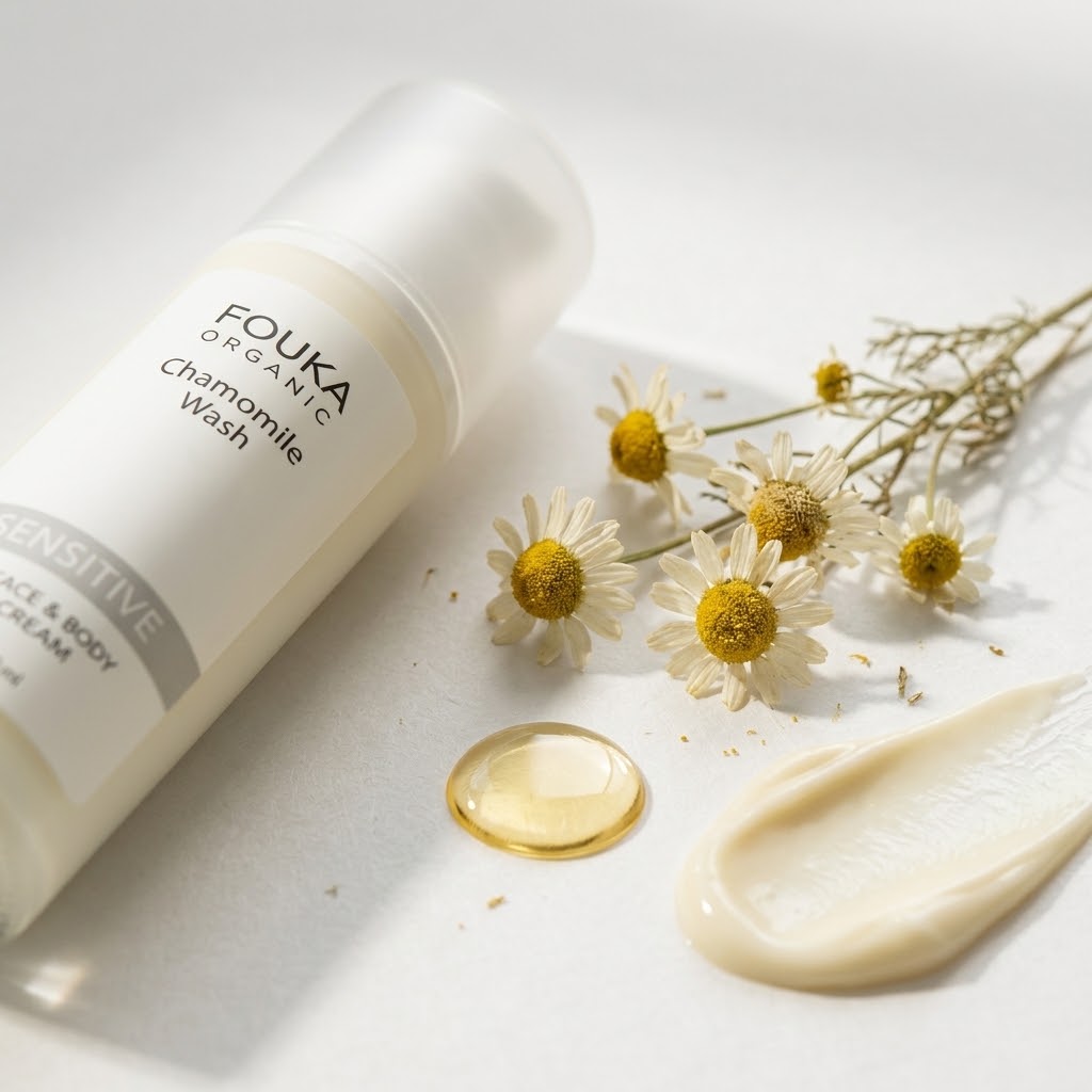 Σύνθεση με τη συσκευασία — Fouka Sensitive Cream Face & Body