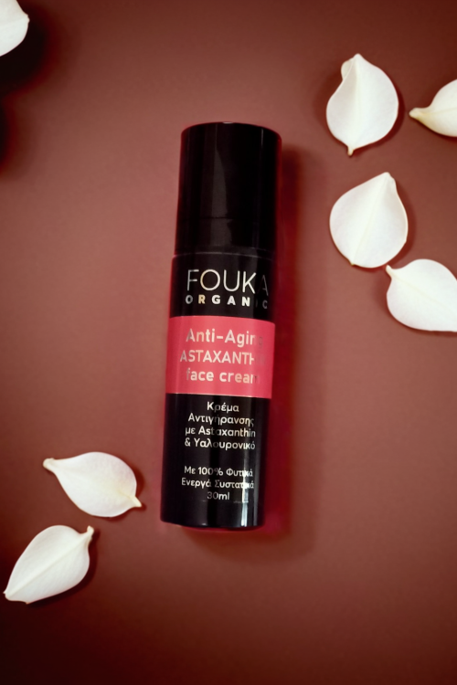 Fouka Anti-Aging Face Cream With Astaxanthin Κρέμα Αντιγήρανσης Με Ασταξανθίνη & Υαλουρονικό 30ml