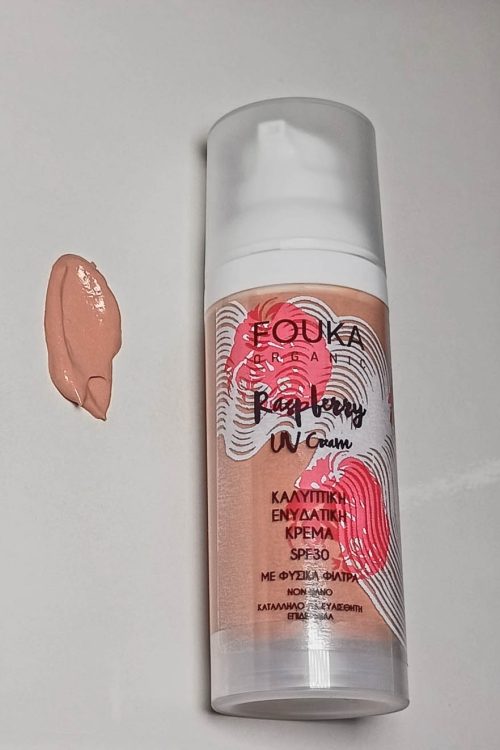 Fouka Raspberry UV Cream SPF30 Neutral- Αντηλιακή Κρέμα Προσώπου Με Προσθετική Κάλυψη & Χρώμα SPF30 Φυσικό Φίλτρο Non Nano 30ml
