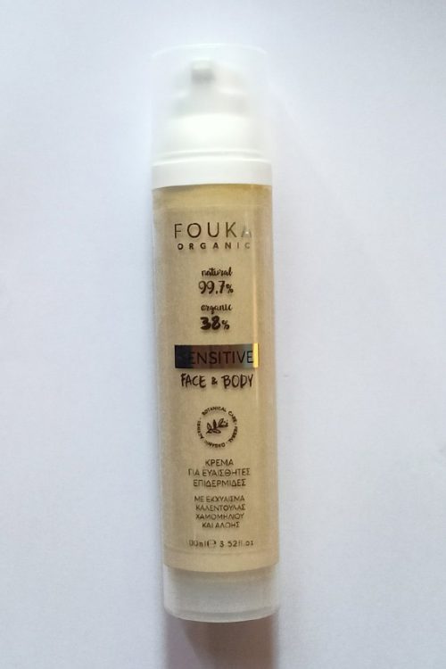 Fouka Sensitive Aloe Cream – Ενυδατική Κρέμα Για Ευαίσθητες Επιδερμίδες Με βιολογικό εκχύλισμα Καλέντουλας, Χαμομηλιού και Αλόης 100ml