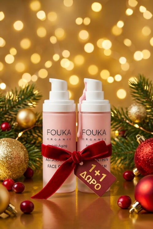 1+1 ΔΩΡΟ Fouka Anti-Aging Face Cream With Astaxanthin Κρέμα Αντιγήρανσης Με Ασταξανθίνη & Υαλουρονικό Προστασία από το οξειδωτικό στρες , για άτονες επιδερμίδες. 30ml