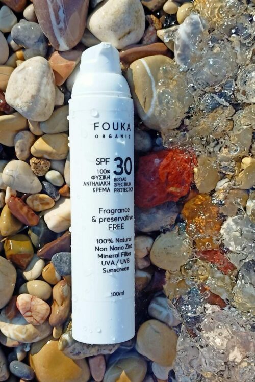 Fouka 100% Natural Non Nano Sunscreen broad-spectrum SPF30- 100% Φυσική Αντηλιακή χωρίς συντηρητικά 100ml