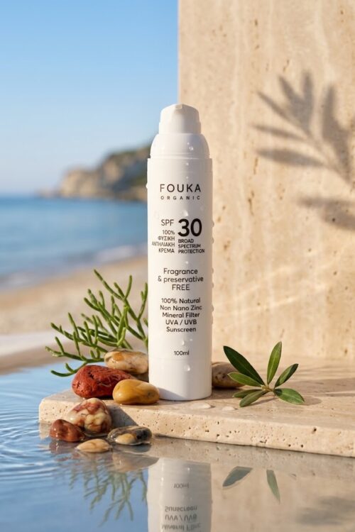 Fouka 100% Natural Non Nano Sunscreen broad-spectrum SPF30- 100% Φυσική Αντηλιακή χωρίς συντηρητικά 100ml