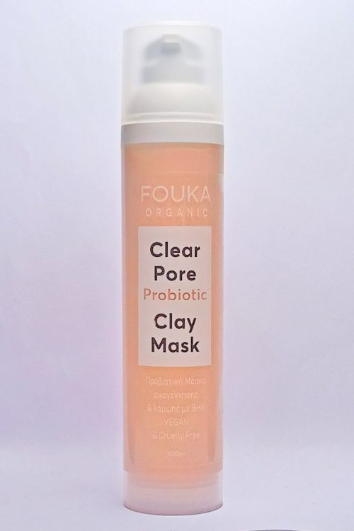 Fouka Clear Pore Probiotic + Vitamin C Clay Mask Προβιοτική Μάσκα για καθαρούς πόρους με βιταμίνη C-100ml