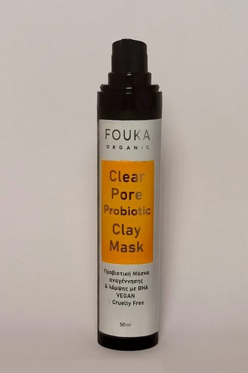 Fouka Clear Pore Probiotic + Vitamin C Clay Mask Προβιοτική Μάσκα για καθαρούς πόρους με βιταμίνη C-50ml