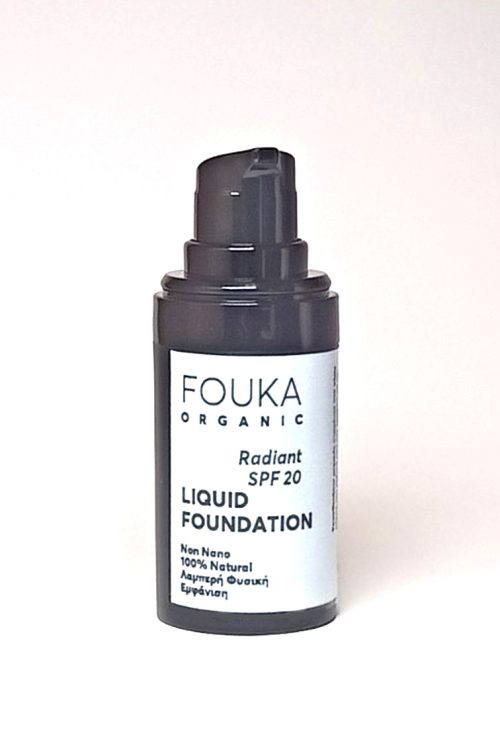 Fouka Liquid Foundation Radiant SPF20 Non Nano 100% Natural – Λαμπερή, Φυσική Εμφάνιση 15ml