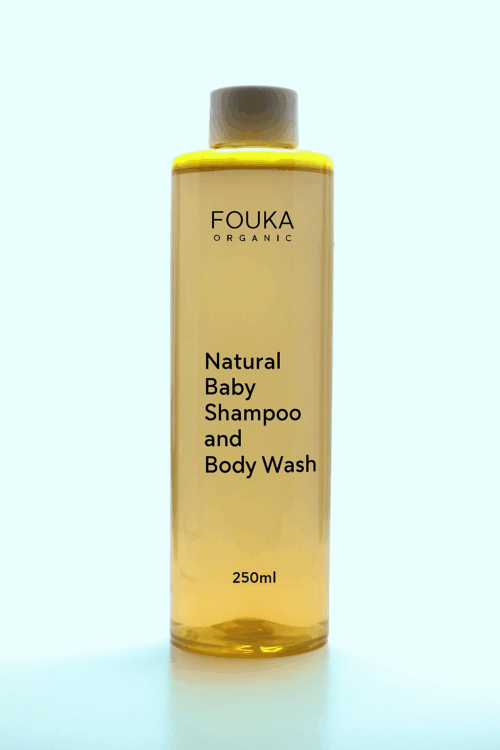 Fouka 100% Natural Baby Shampoo and Bodywash 100% Φυτικό Βρεφικό Σαμπουάν και Αφρόλουτρο χωρίς συντηρητικά, SLS , άρωμα, χρώμα.