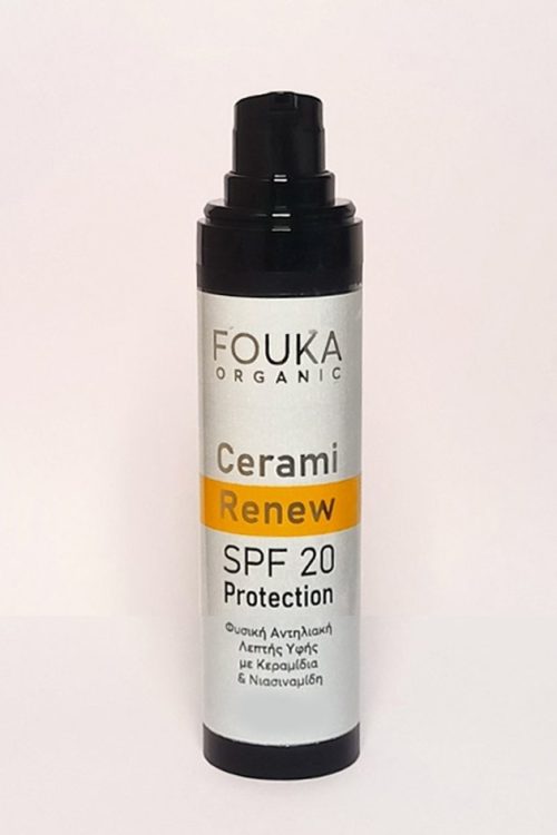 Fouka CeramiRenew SPF 20 Φυσική Αντηλιακή λεπτής υφής με κεραμίδια και νιασιναμίδη 30ml