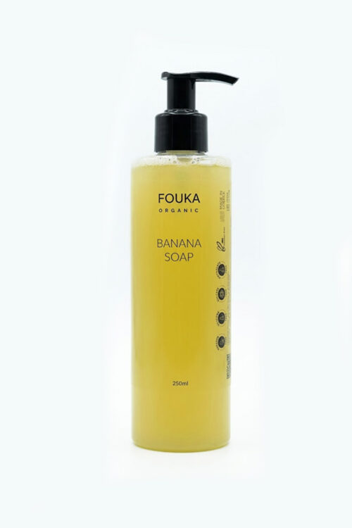 Fouka Banana Soap– 100% Φυτικό Σαπούνι με εκχύλισμα μπανάνας Για Δέρμα & Μαλλιά 250ml
