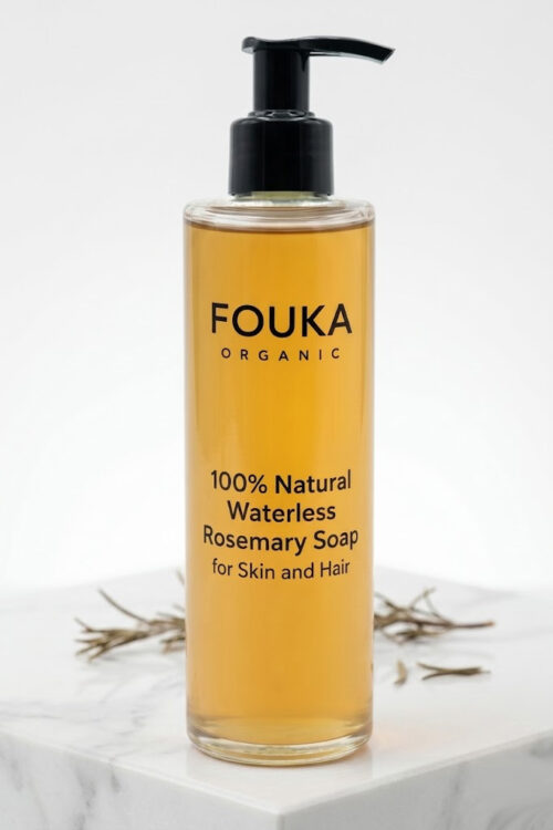 Fouka 100% Natural Waterless Rosemary Soap for Skin and Hair 100% Φυτικό Σαπούνι Με βιολογικό πιστοποιημένο εκχύλισμα CO2 δεντρολίβανου 250ml