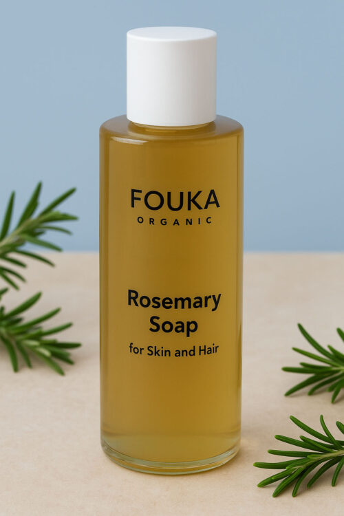 Fouka Organic Rosemary Soap for Skin and Hair 100% Φυτικό Σαπούνι Με βιολογικό πιστοποιημένο εκχύλισμα CO2 δεντρολίβανου