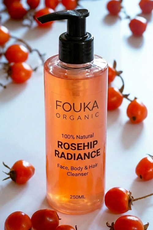 Fouka Organic Rosehip Soap – 100% Φυτικό Σαπούνι με Βιολογικό Πιστοποιημένο Εκχύλισμα CO2 Rosehip Για Δέρμα & Μαλλιά 250ml