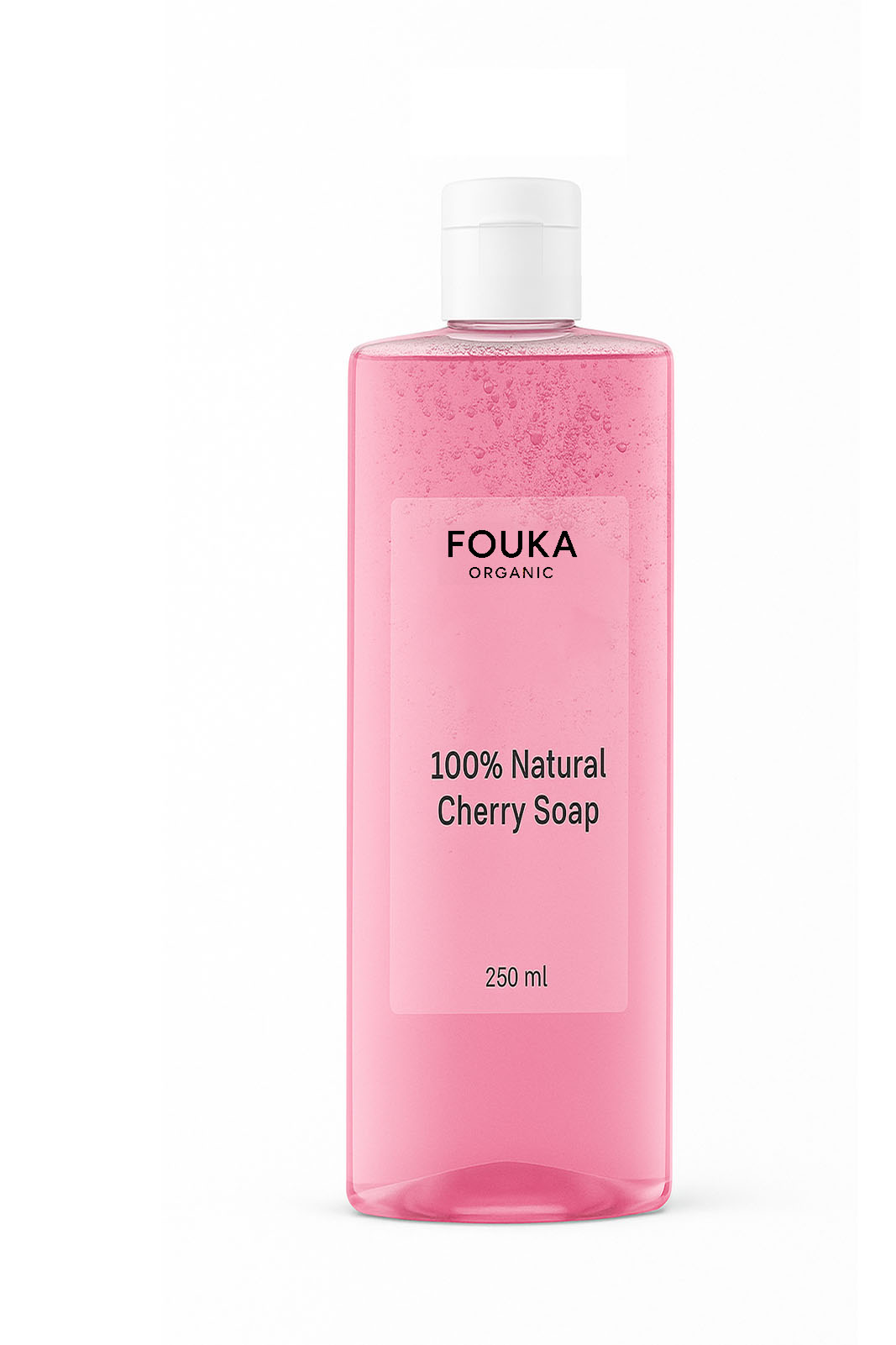 Fouka Cherry Soap 250ml – 100% Φυτικό Σαπούνι Κεράσι Για Δέρμα & Μαλλιά χωρίς νερό, συντηρητικά, SLS