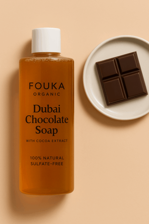 Fouka Dubai Chocolate Soap 100% Φυτικό Σαπούνι με εκχύλισμα κακάο 250ml