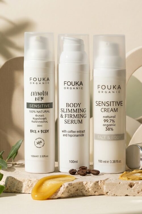 Fouka Body Care Set – Φροντίδα σώματος: κρέμα, ορός & βάλσαμο